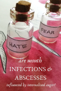 Are mouth infections and abscesses influenced by anger?