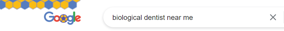 Screenshot of Google search for biological dentist 